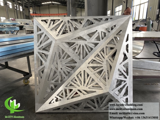 Modello decorativo tagliato al laser 3D design sistema di facciata metallica lamiera di alluminio con disegni cavi