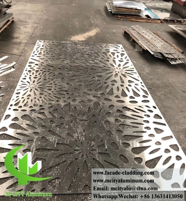 pannelli metallici perforati lamiera di alluminio per facciata con colore di grano di legno