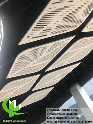 pannello di alluminio per soffitto metallico perforato per la decorazione degli edifici colore bianco