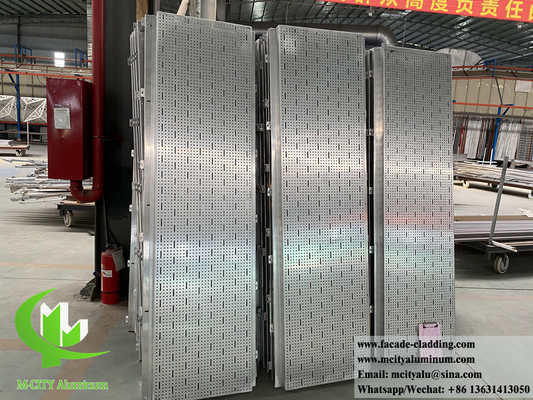 Fogli di alluminio con rivestimento esterno in metallo con perforatura, buchi rotondi, rivestiti in polvere pvdf