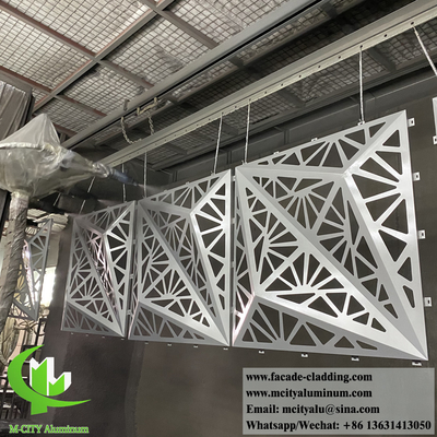 3D forma pannelli di rivestimento metallici schermo in alluminio PVDF pittura 1220x1220mm dimensioni personalizzate