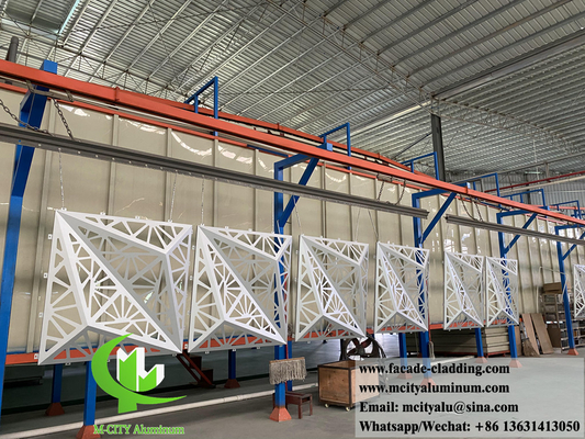 3D forma pannelli di rivestimento metallici schermo in alluminio PVDF pittura 1220x1220mm dimensioni personalizzate
