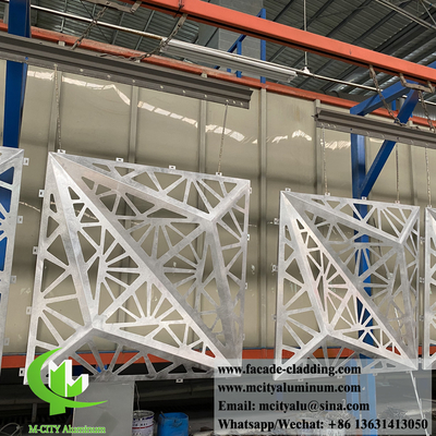 Disegno di rivestimento in metallo 3D di pannello di alluminio massello ignifuge antirughe PVDF colore di frammento spessore 3 mm