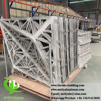 Sistema di rivestimento 3D della facciata materiale metallico di alluminio in polvere antirruggine rivestita di spessore 3 mm