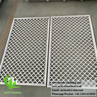 pannelli di alluminio a schermo metallico tagliati al laser per la decorazione delle finestre a maglia e dei rivestimenti murali
