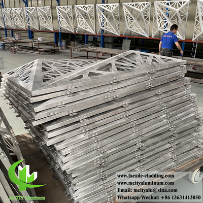 Sistema di rivestimento 3D della facciata materiale metallico di alluminio in polvere antirruggine rivestita di spessore 3 mm