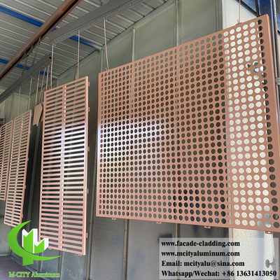 Sistema di rivestimento 3D della facciata materiale metallico di alluminio in polvere antirruggine rivestita di spessore 3 mm