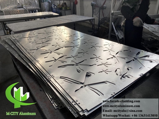 pannelli di schermo metallici tagliati al laser materiale di decorazione in lamiera di alluminio per facciate di pareti di edifici rivestimento in polvere