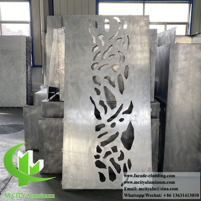 pannelli di schermo metallici tagliati al laser materiale di decorazione in lamiera di alluminio per facciate di pareti di edifici rivestimento in polvere