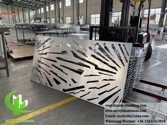 pannelli di schermo metallici tagliati al laser materiale di decorazione in lamiera di alluminio per facciate di pareti di edifici rivestimento in polvere
