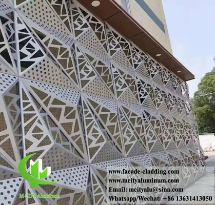 Fassata in metallo 3D rivestimento in alluminio design cavo colore fetta 1m x 1m spessore 3mm