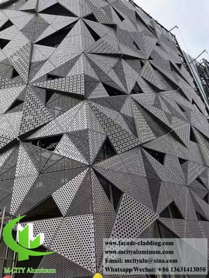 Fassata in metallo 3D rivestimento in alluminio design cavo colore fetta 1m x 1m spessore 3mm
