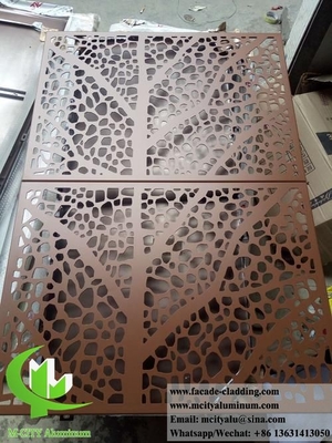 Fassata in metallo con rivestimento di foglio di alluminio con disegni di spessore di 3 mm rivestiti in polvere