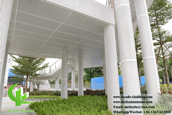 Modello di perforazione in rivestimento di alluminio solido per la decorazione delle colonne con luce a LED