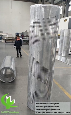 pannello di rivestimento in alluminio perforato per la decorazione interna ed esterna delle colonne, rivestito in polvere di 5 mm di colore bianco