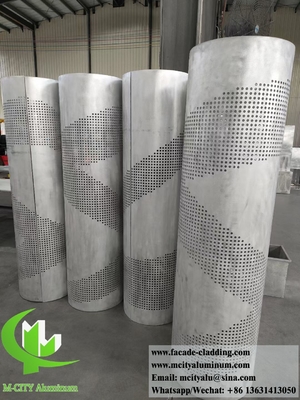 Modello di perforazione in rivestimento di alluminio solido per la decorazione delle colonne con luce a LED