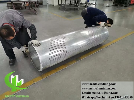pannello di rivestimento in alluminio perforato per la decorazione interna ed esterna delle colonne, rivestito in polvere di 5 mm di colore bianco
