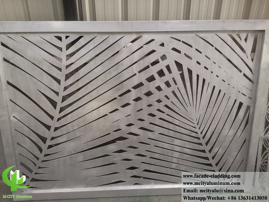 pannelli di alluminio a schermo metallico tagliato al laser con disegni in polvere rivestiti di PVDF con colori