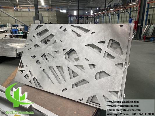 pannelli di alluminio a schermo metallico tagliato al laser con disegni in polvere rivestiti di PVDF con colori