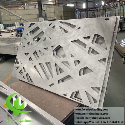 pannelli di alluminio a schermo metallico tagliato al laser con disegni in polvere rivestiti di PVDF con colori