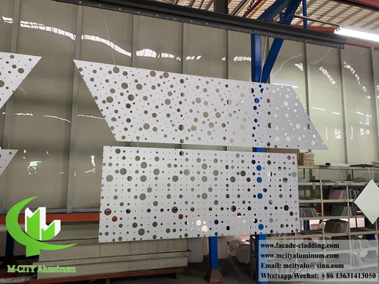 Perforazione schermo metallico lamiera di alluminio per la costruzione di rivestimento di pareti PVDF colore bianco 20 anni di garanzia