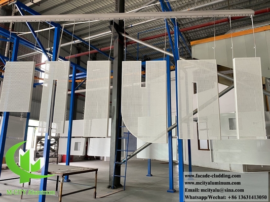 Perforazione schermo metallico lamiera di alluminio per la costruzione di rivestimento di pareti PVDF colore bianco 20 anni di garanzia