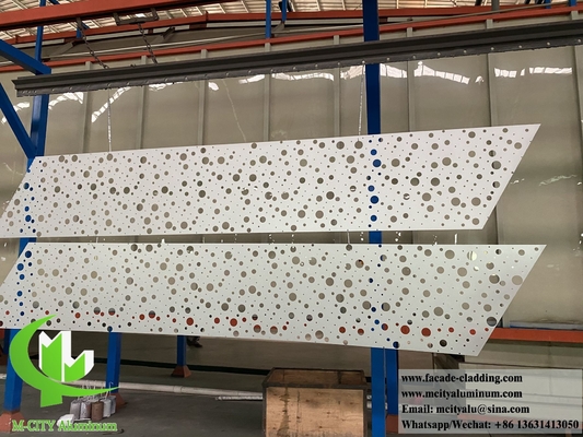Perforazione schermo metallico lamiera di alluminio per la costruzione di rivestimento di pareti PVDF colore bianco 20 anni di garanzia