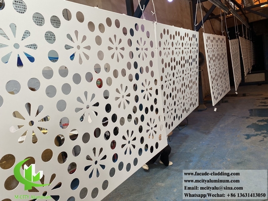 Architettura rivestimento in alluminio solido spessore 3 mm polvere rivestita bianco colore anti ruggine