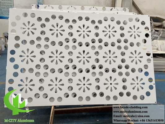 Architettura rivestimento in alluminio solido spessore 3 mm polvere rivestita bianco colore anti ruggine