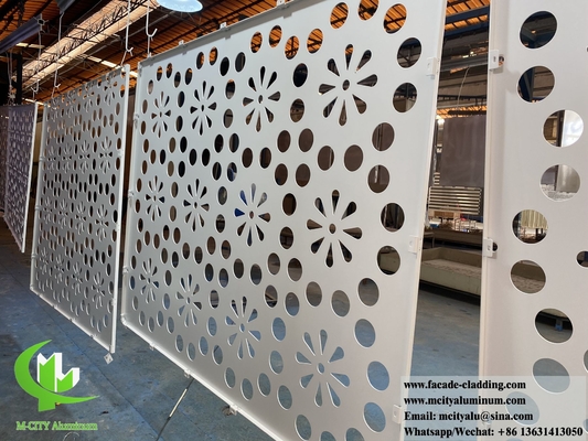 Architettura rivestimento in alluminio solido spessore 3 mm polvere rivestita bianco colore anti ruggine