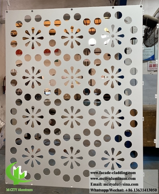Architettura rivestimento in alluminio solido spessore 3 mm polvere rivestita bianco colore anti ruggine