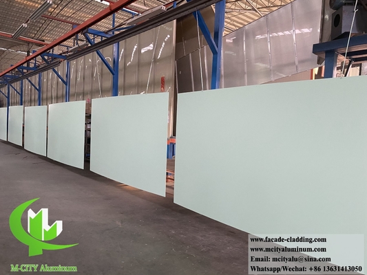 Rivestimento di parete in alluminio massiccio Colore grigio PVDF 20 anni Garanzia spessore di 3 mm per facciata dell'edificio
