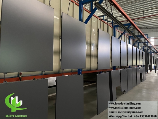 Rivestimento di parete in alluminio massiccio Colore grigio PVDF 20 anni Garanzia spessore di 3 mm per facciata dell'edificio