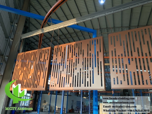 Rivestimento per pareti in alluminio perforato facciata per pareti in metallo massiccio con disegni PVDF 15 anni di garanzia