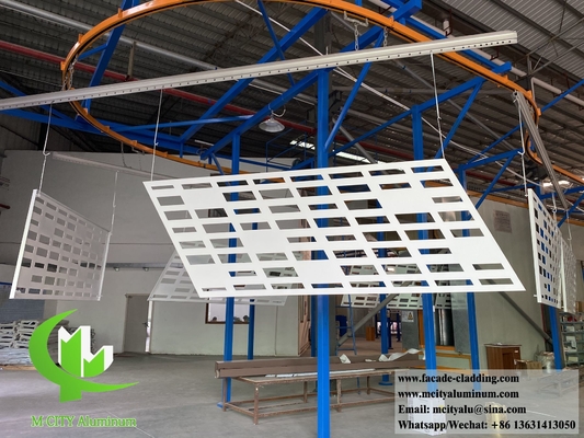 Rivestimento di parete in alluminio massiccio Colore grigio PVDF 20 anni Garanzia spessore di 3 mm per facciata dell'edificio