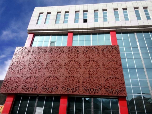 rivestimento per pareti PVDF di lamiera di alluminio perforata per facciate di edifici di spessore 3 mm