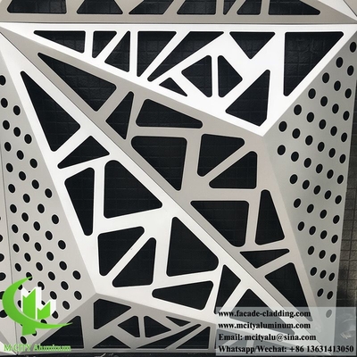 Rivestimento di pareti in alluminio pannelli solidi 3D con disegni decorativi per facciata di costruzione