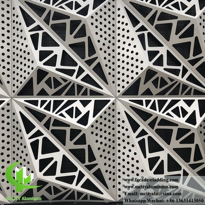 Rivestimento per pareti in metallo personalizzato in forma 3D foglio di facciata in alluminio 1m x 1m colore a fette