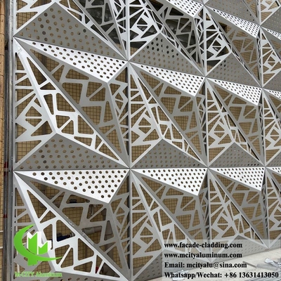 Rivestimento di pareti in alluminio pannelli solidi 3D con disegni decorativi per facciata di costruzione
