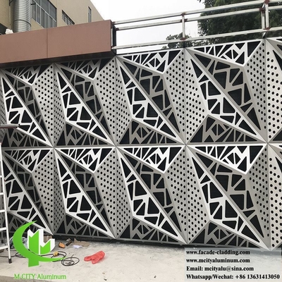 Rivestimento di pareti in alluminio pannelli solidi 3D con disegni decorativi per facciata di costruzione