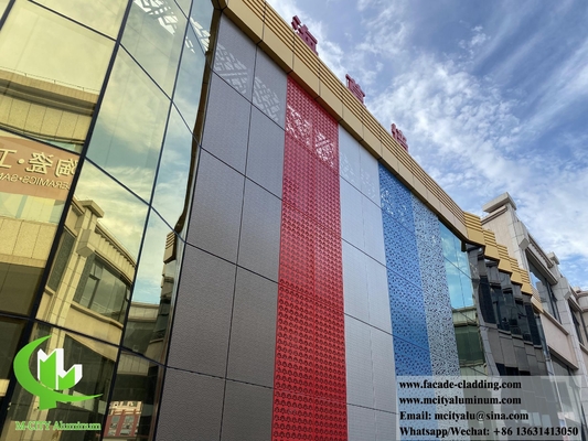 Fogli di alluminio PVDF per rivestimento di pareti metalliche perforate decorative 15 anni di garanzia del colore