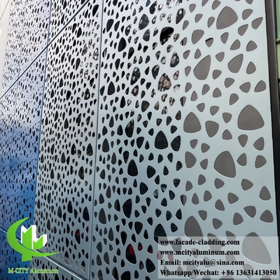 Fassata per pareti in alluminio con rivestimento in metallo tagliato al laser PVDF color blu foglio decorativo da 3 mm