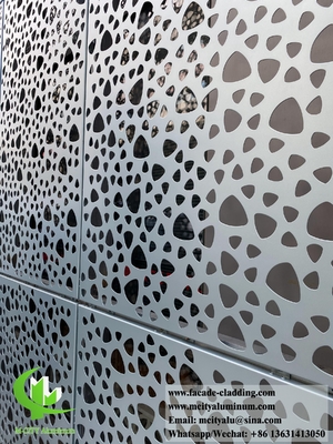 Fogli di alluminio PVDF per rivestimento di pareti metalliche perforate decorative 15 anni di garanzia del colore