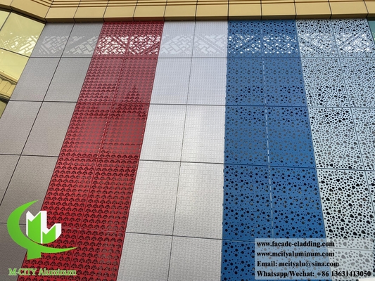 Parete metallica decorativa rivestimento facciata in alluminio con disegni PVDF 15 anni di garanzia colore