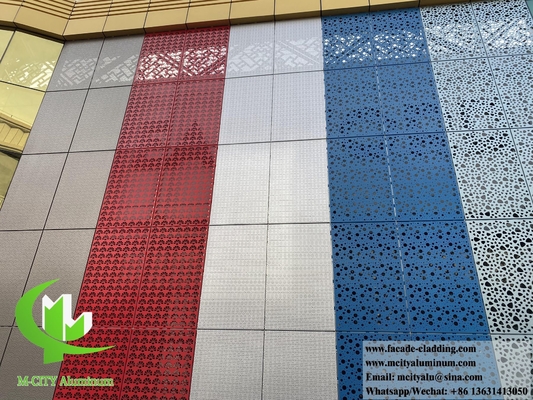 Parete metallica decorativa rivestimento facciata in alluminio con disegni PVDF 15 anni di garanzia colore