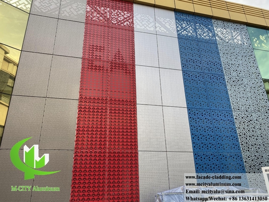 Parete metallica decorativa rivestimento facciata in alluminio con disegni PVDF 15 anni di garanzia colore