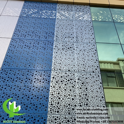 Fogli di alluminio PVDF per rivestimento di pareti metalliche perforate decorative 15 anni di garanzia del colore