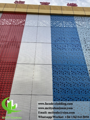 pannelli di rivestimento in metallo PVDF per pareti di facciata in alluminio perforato per edifici