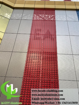 pannelli di rivestimento in metallo PVDF per pareti di facciata in alluminio perforato per edifici