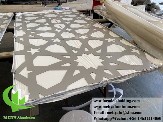 Schermo metallico perforato Massello di alluminio rivestimento per pareti schermo metallico mashrabiya